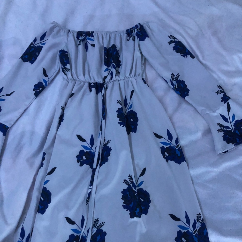 Off the Shoulder Long Sleeve floral dress
